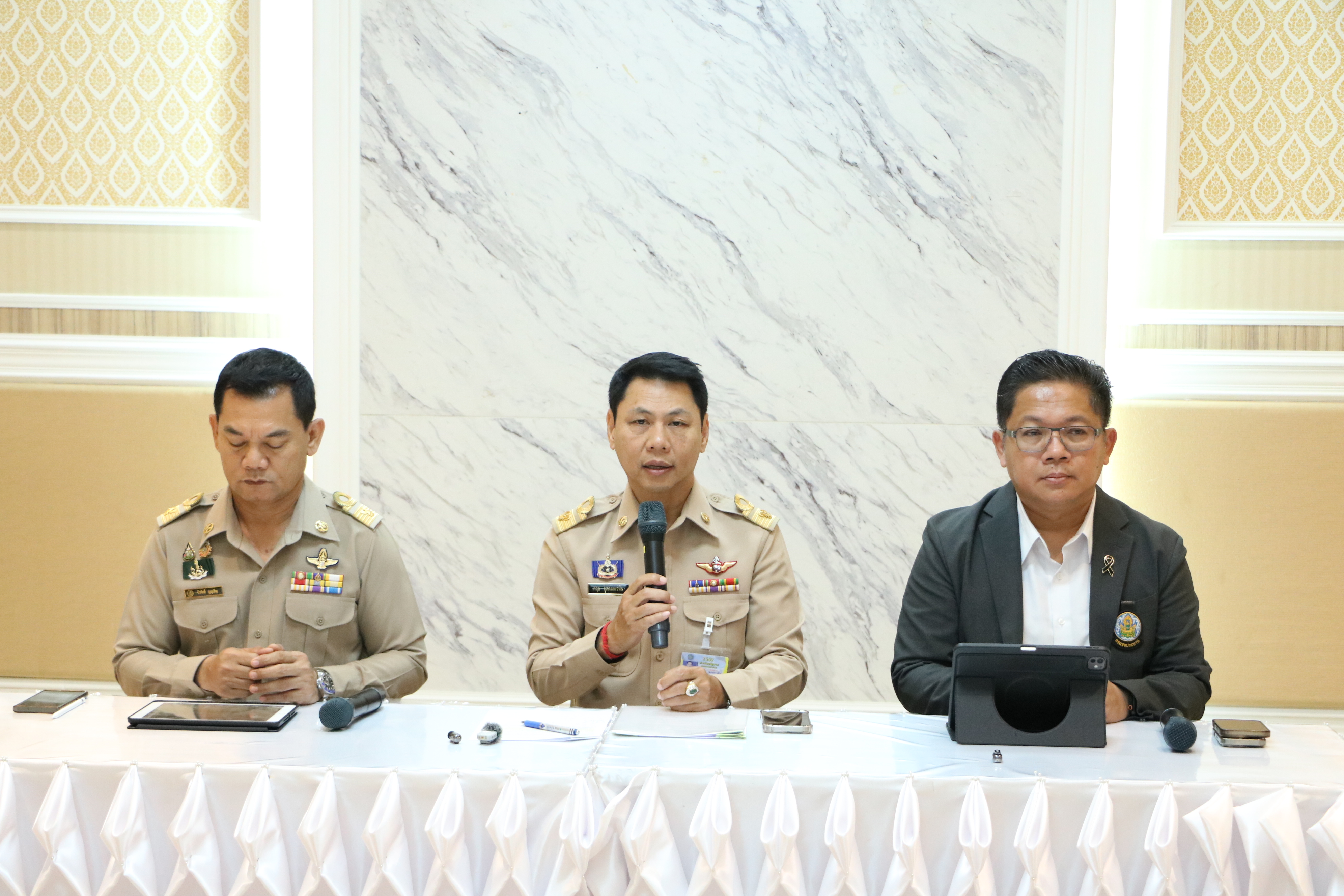 title - ส.ป.ก. ร่วมแถลงข่าวรายงานสถานการณ์น้ำ กระทรวงเกษตรและสหกรณ์